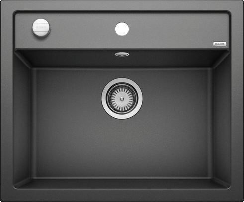 Blanco underlimet silgranit Dalago 6 MX Sort, 2 huller løft-op t/h (60)